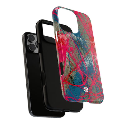 Neon Static Drip · Tough Phone Case for iPhone · Pink