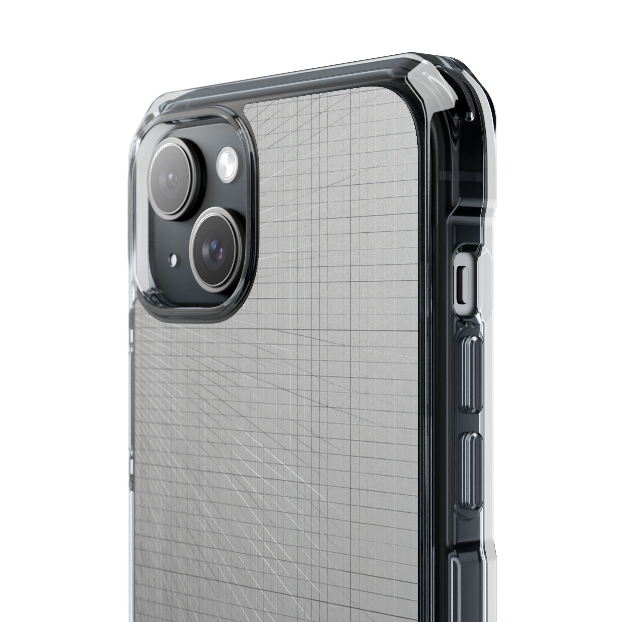 Grey Impact MagSafe Phone Case for iPhone - Chrome Mesh Warp