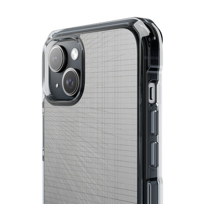 Grey Impact MagSafe Phone Case for iPhone - Chrome Mesh Warp
