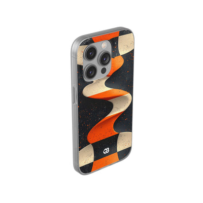 Orange Grit Twist · Coque de téléphone Soft pour iPhone