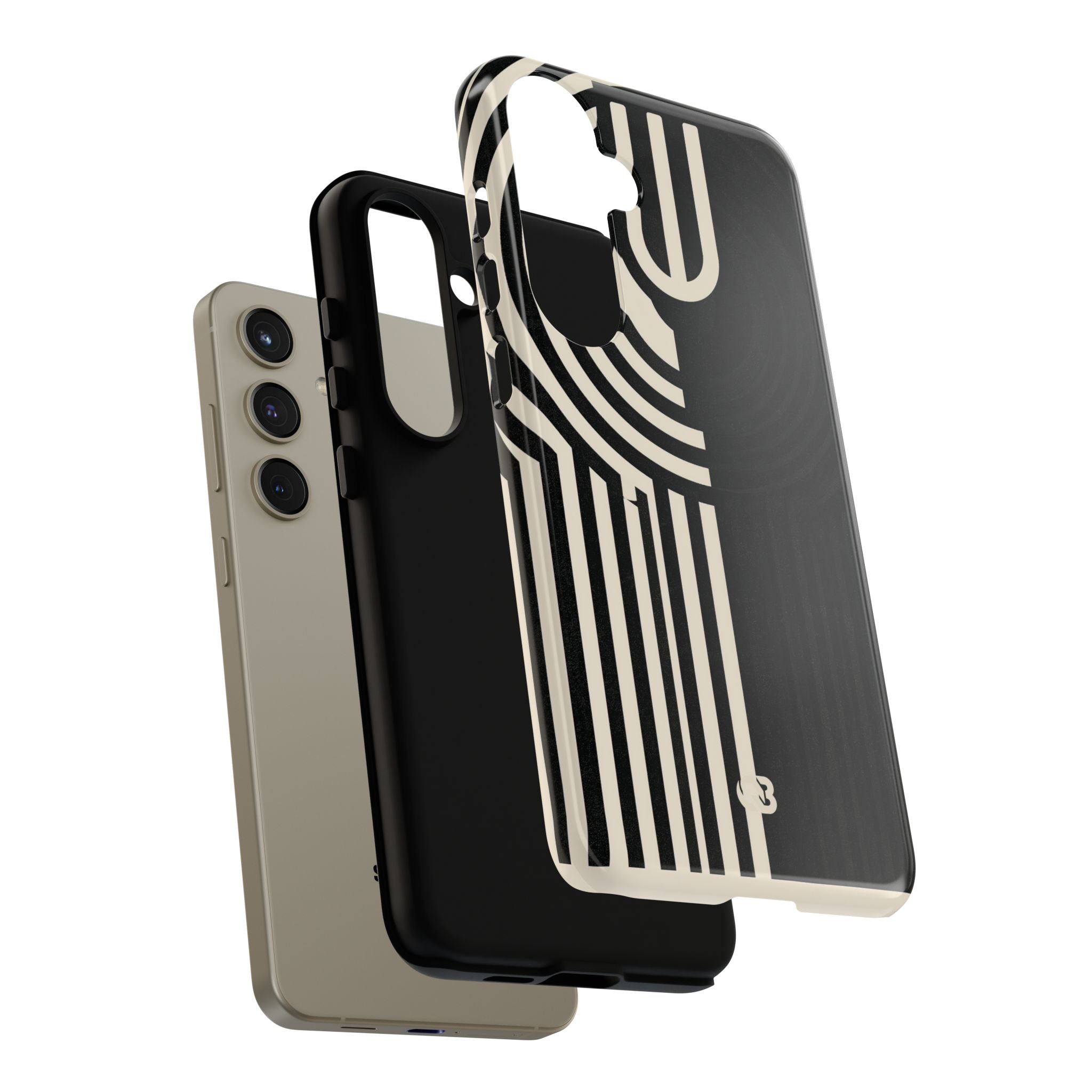 Beige Tough Phone Case for Samsung - Monolith Ivory Signal