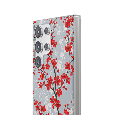 Grey Lite Phone Case for Samsung - Crimson Sakura Slate