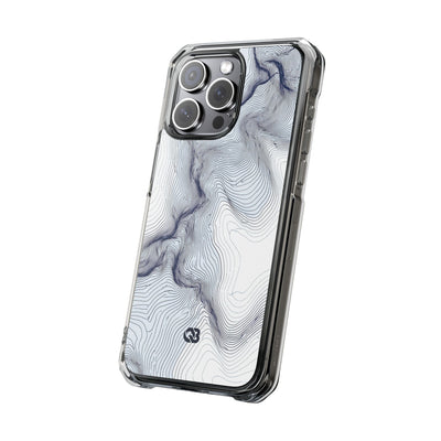 Nordic Ridge Contour · Clear Impact Magnetic Phone Case for iPhone · White