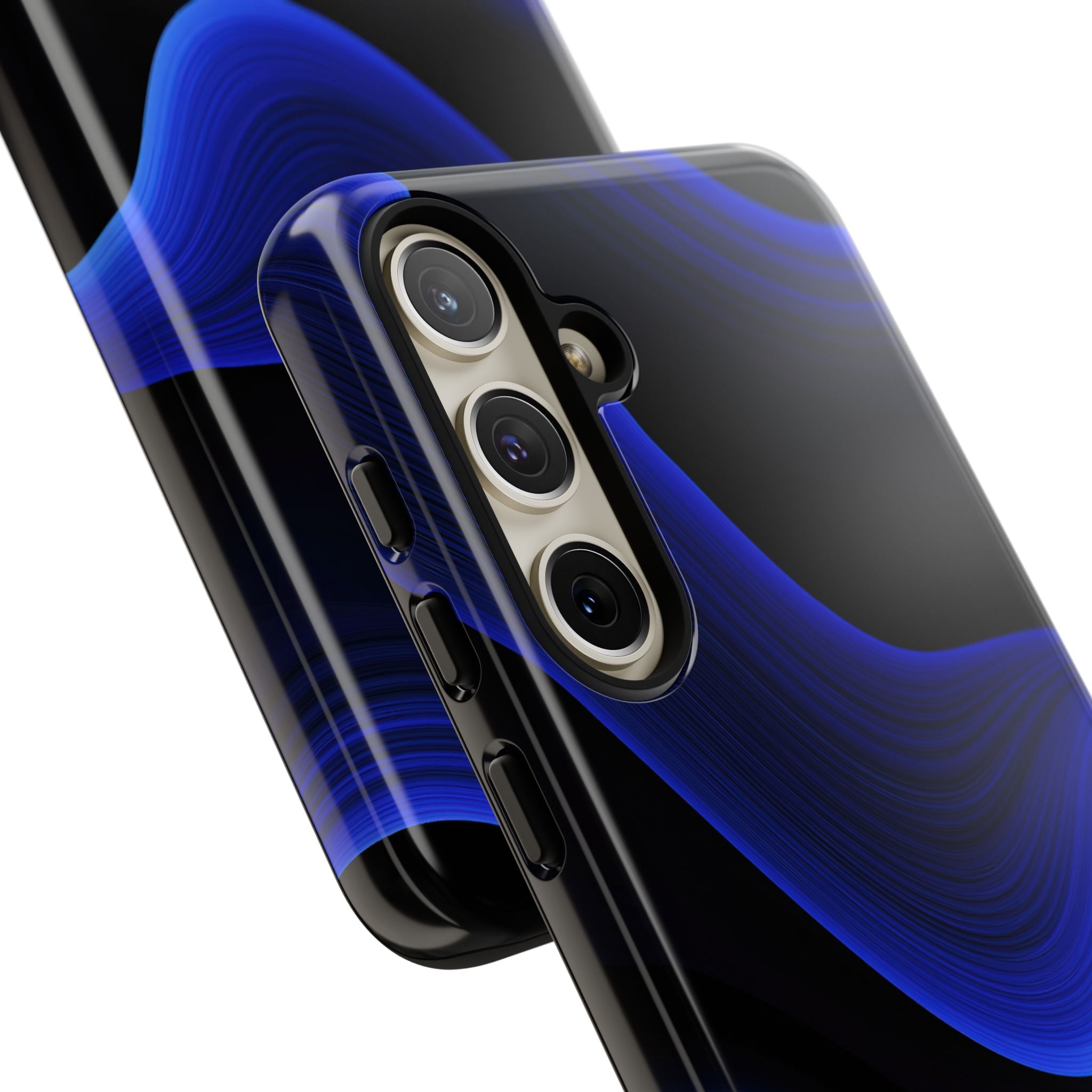 Blue Tough Phone Case for Samsung - Electric Cobalt Flow