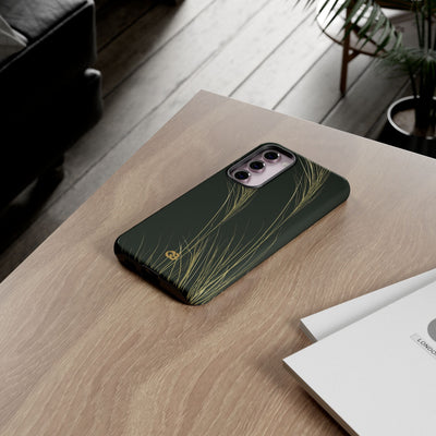Green Tough Phone Case for Samsung - Midnight Gilded Grass