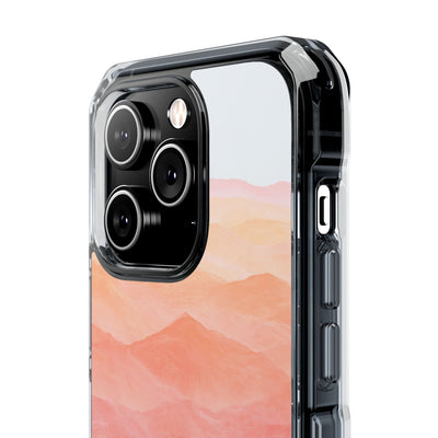 Alpenglow Ridge Vista · Clear Impact Magnetic Phone Case for iPhone · Orange