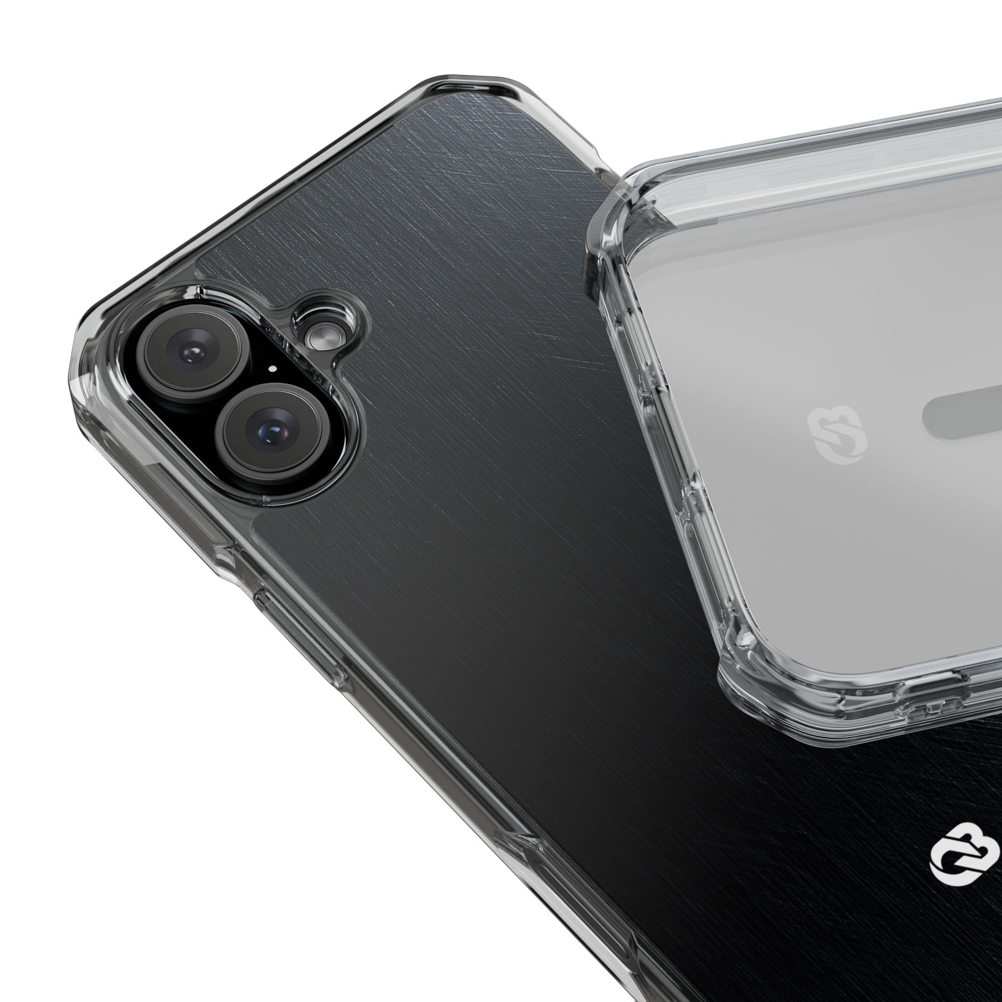 Black Impact MagSafe Phone Case for iPhone - Midnight Brushed Grain