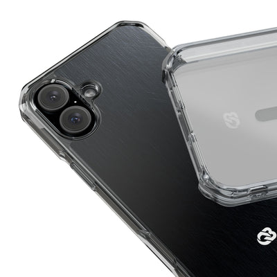 Black Impact MagSafe Phone Case for iPhone - Midnight Brushed Grain