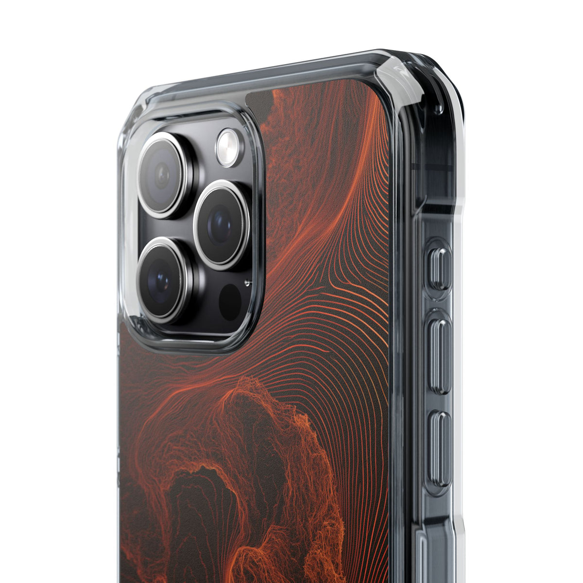 Amber Filament · Clear Impact Magnetic Phone Case for iPhone · Orange