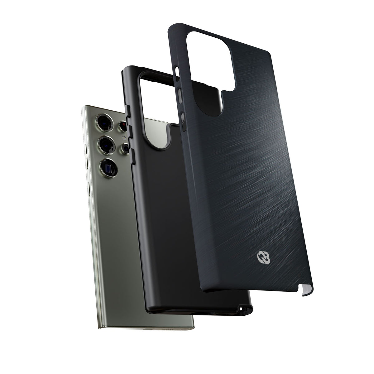 Brushed Obsidian Steel · Tough Phone Case for Samsung · Grey