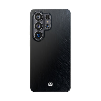 Black Lite Phone Case for Samsung - Midnight Brushed Grain