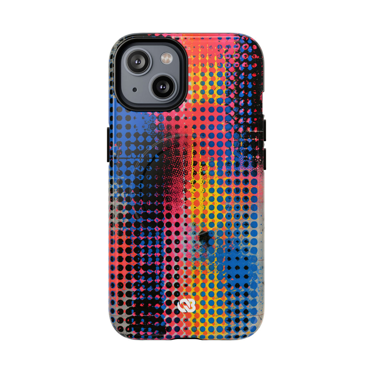 Chromatic Halftone Grid · Tough 2.0 Magnetic Phone Case for iPhone · Blue