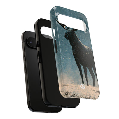 Nordic Boreal Moose · Tough Phone Case for Pixel ·  Blue