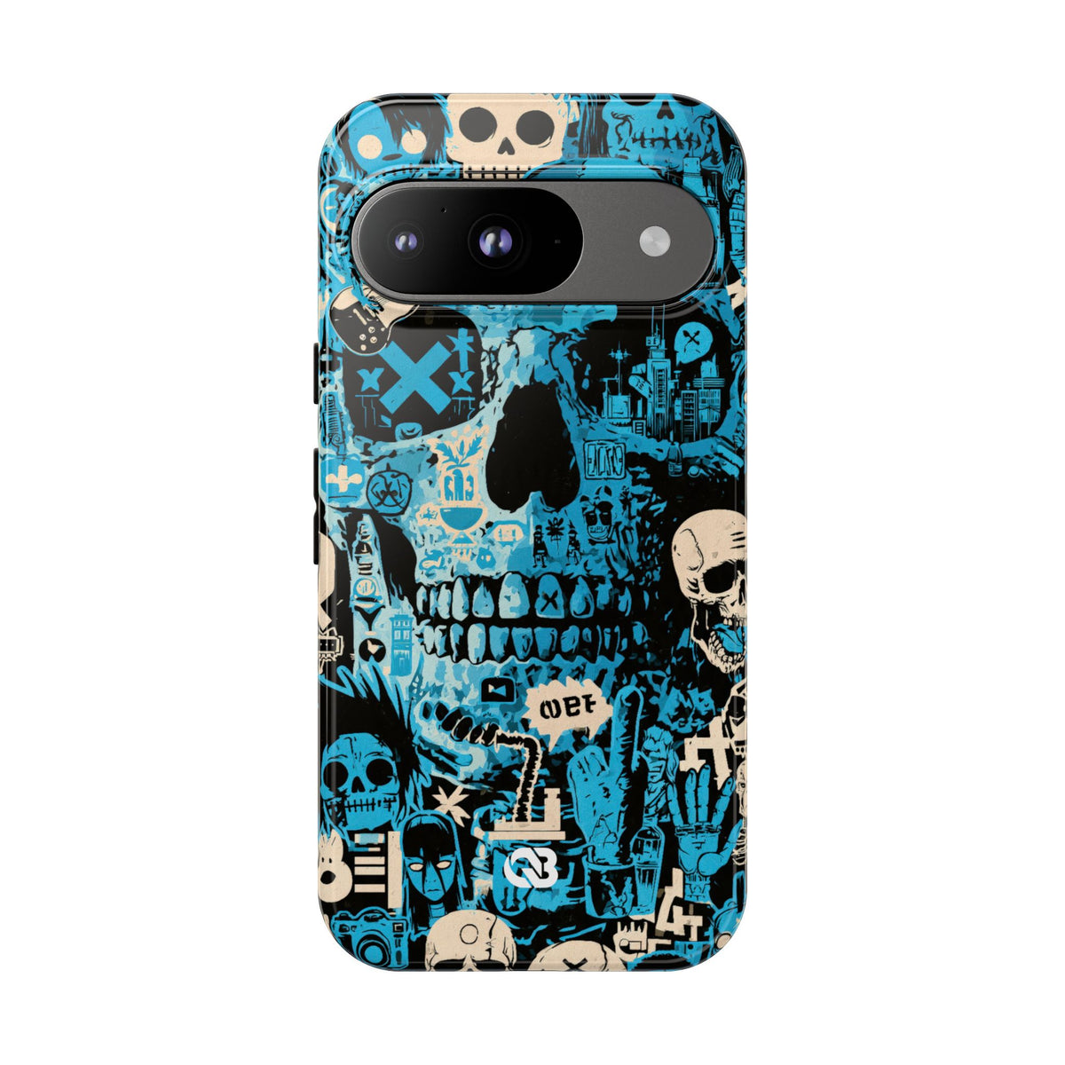 Electric Skull Graffiti · Tough Phone Case for Pixel ·  Blue