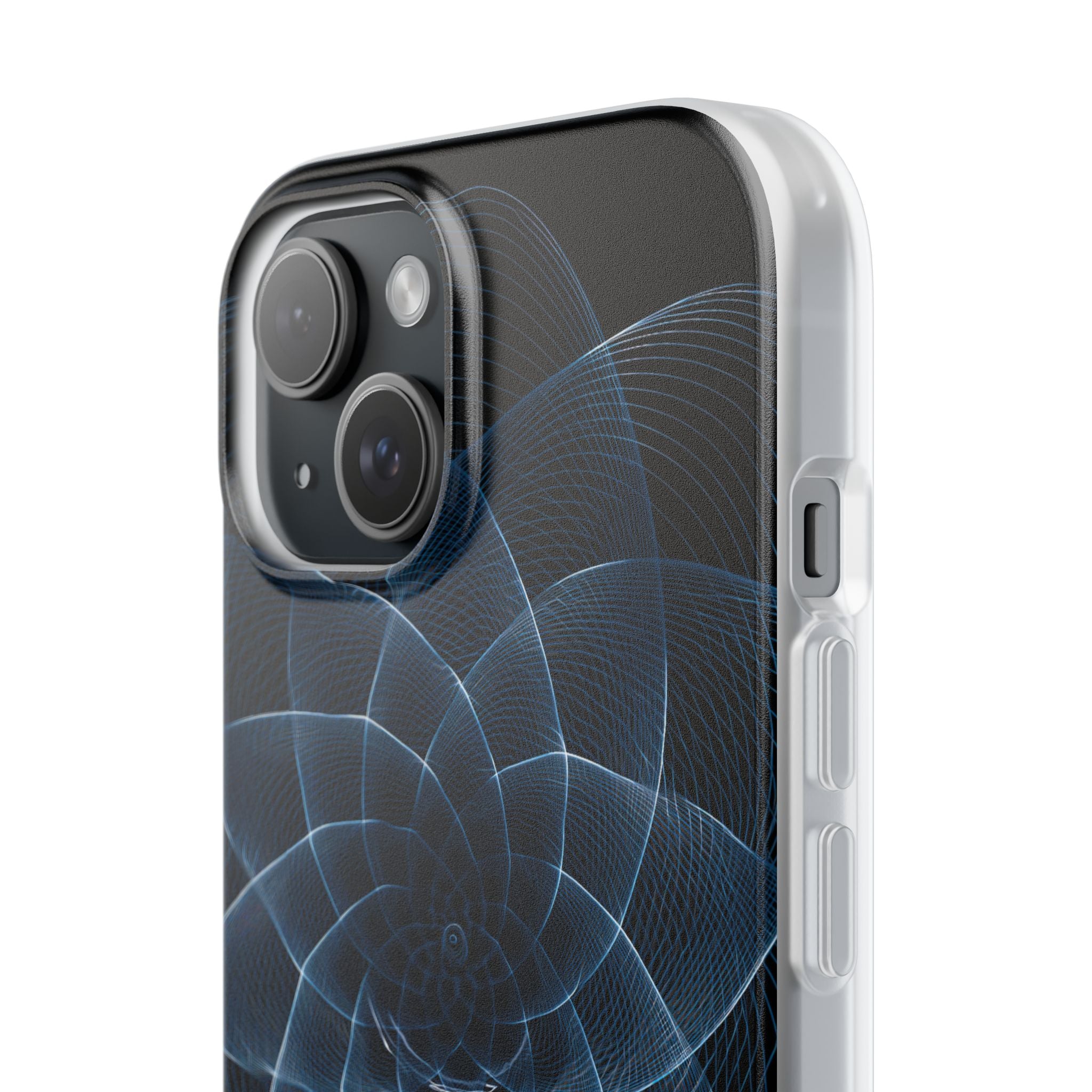 Blue Lite Phone Case for iPhone - Cobalt Geometric Bloom