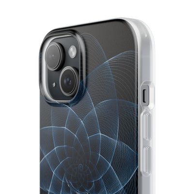 Blue Lite Phone Case for iPhone - Cobalt Geometric Bloom