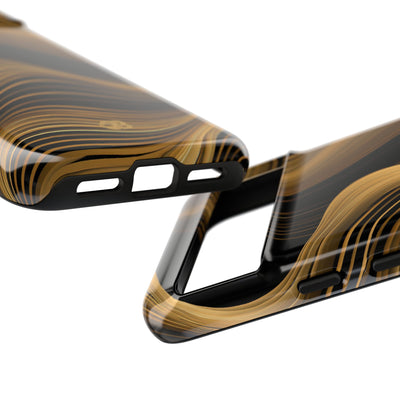 Gold Tough Phone Case for Google Pixel - Molten Copper Strands