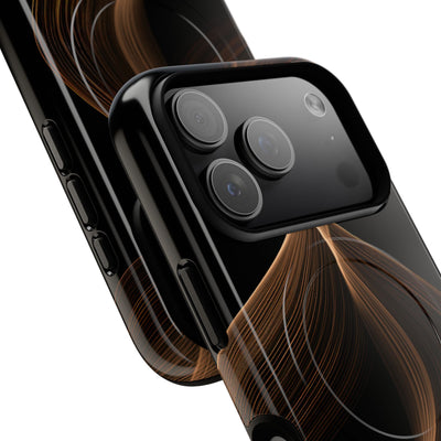 Amber Contour Flow · Tough 2.0 Magnetic Phone Case for iPhone · Black