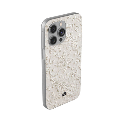 Ivory Baroque Relief · Lite Phone Case for iPhone ·  White