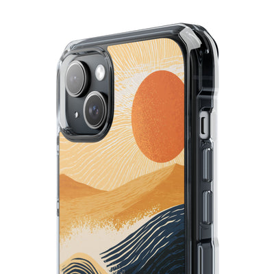 Blue Impact MagSafe Phone Case for iPhone - Kyoto Cresting Tide