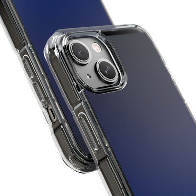 Midnight Cobalt Gradient · Clear Impact Magnetic Phone Case for iPhone · Blue