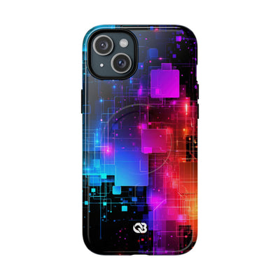 Spectral Circuit Grid · Tough 2.0 Magnetic Phone Case for iPhone · Black