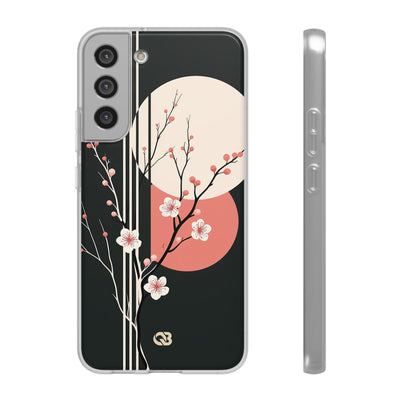 Black Lite Phone Case for Samsung - Kyoto Midnight Blossom