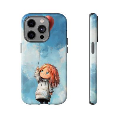 Crimson Heart Sky · Tough Phone Case for iPhone