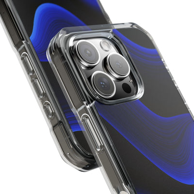 Blue Impact MagSafe Phone Case for iPhone - Electric Cobalt Flow