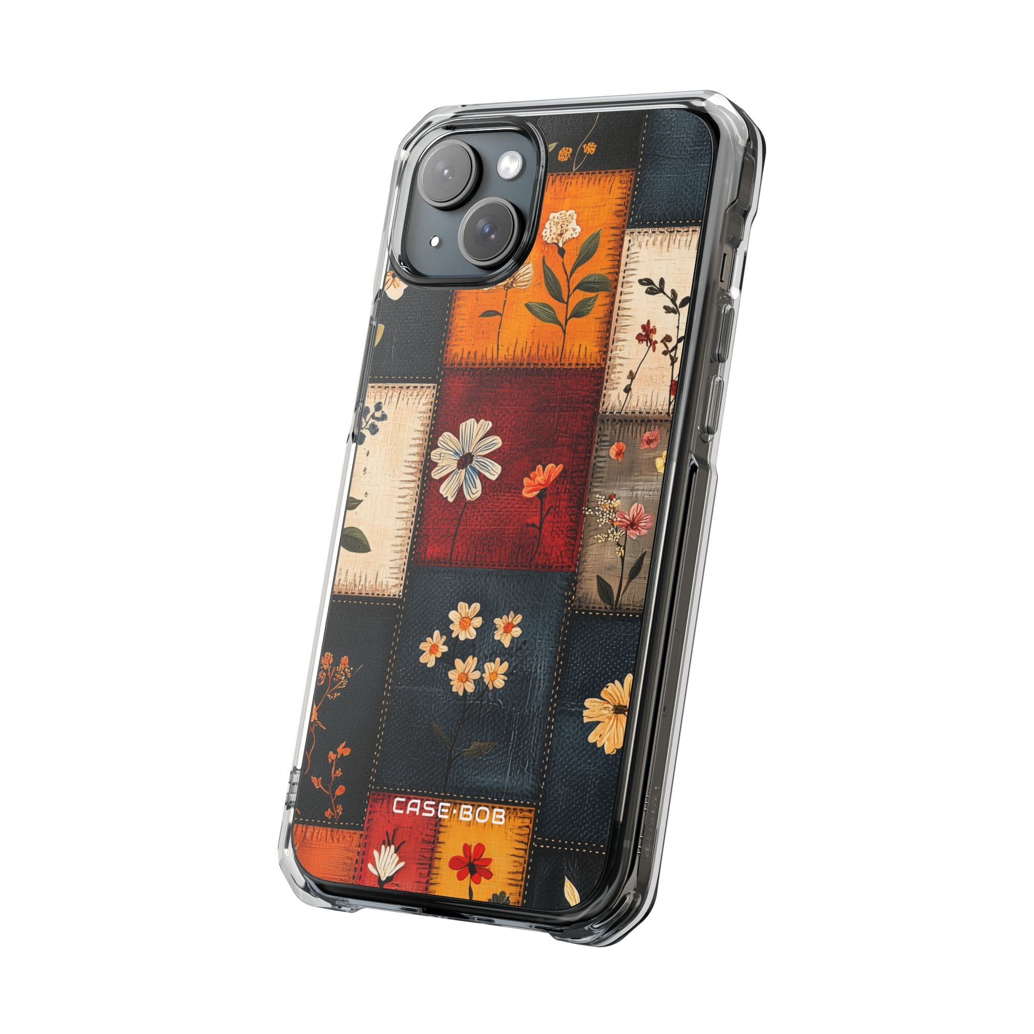 Patchwork Blooms iPhone 15 Plus Cover - Impact