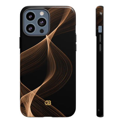 Amber Contour Flow · Tough Phone Case for iPhone · Black