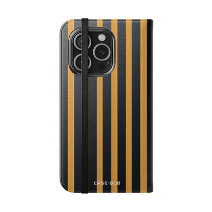 Golden Stripes - iPhone 15 Pro Case - Wallet