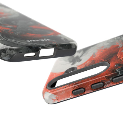 Twin Dragons Crimson Samsung S25 Case - Tough