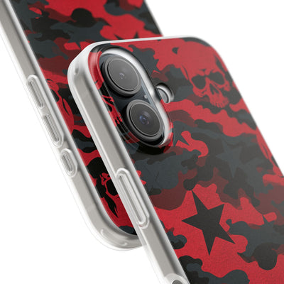 Crimson Skull Camo · Lite Phone Case for iPhone ·  Red
