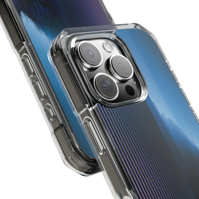 Blue Impact MagSafe Phone Case for iPhone - Indigo Distortion Wave