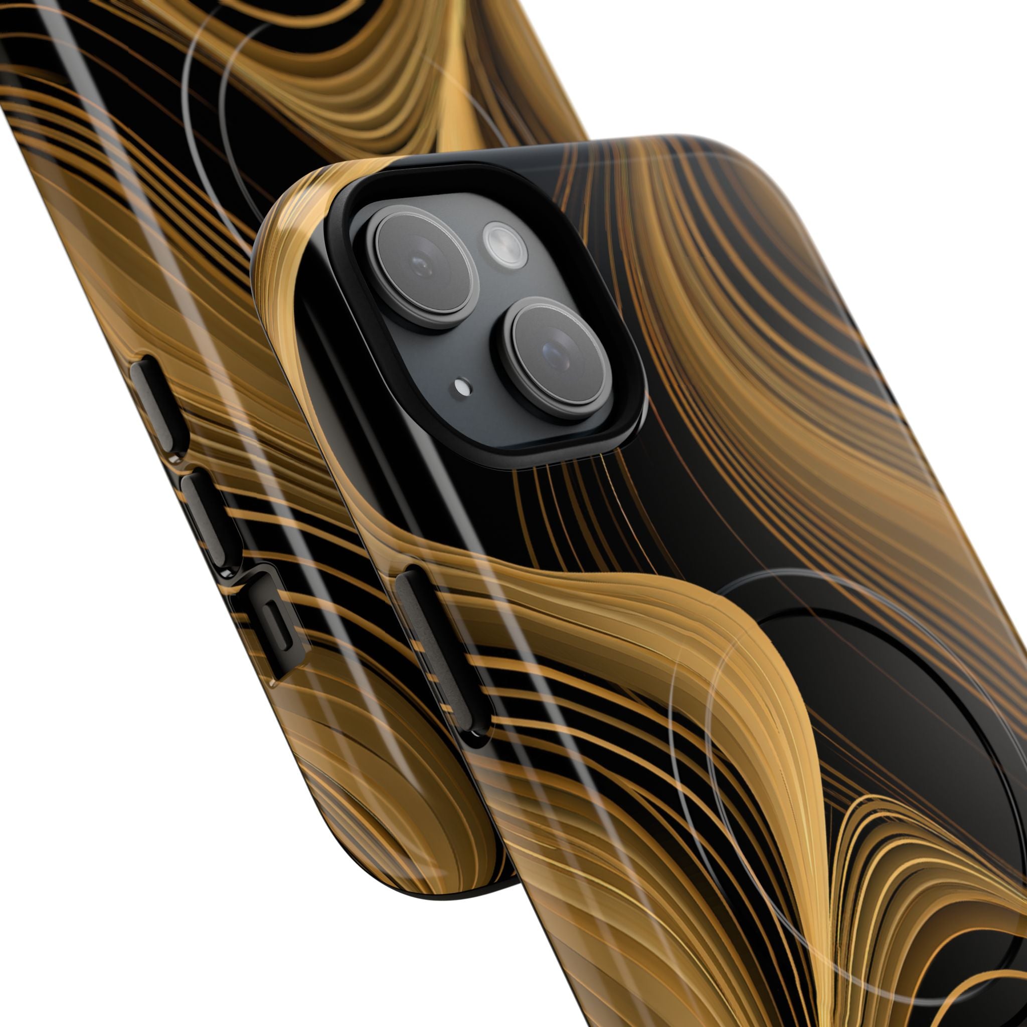 Gold Tough 2.0 Magsafe Phone Case for iPhone - Molten Copper Strands