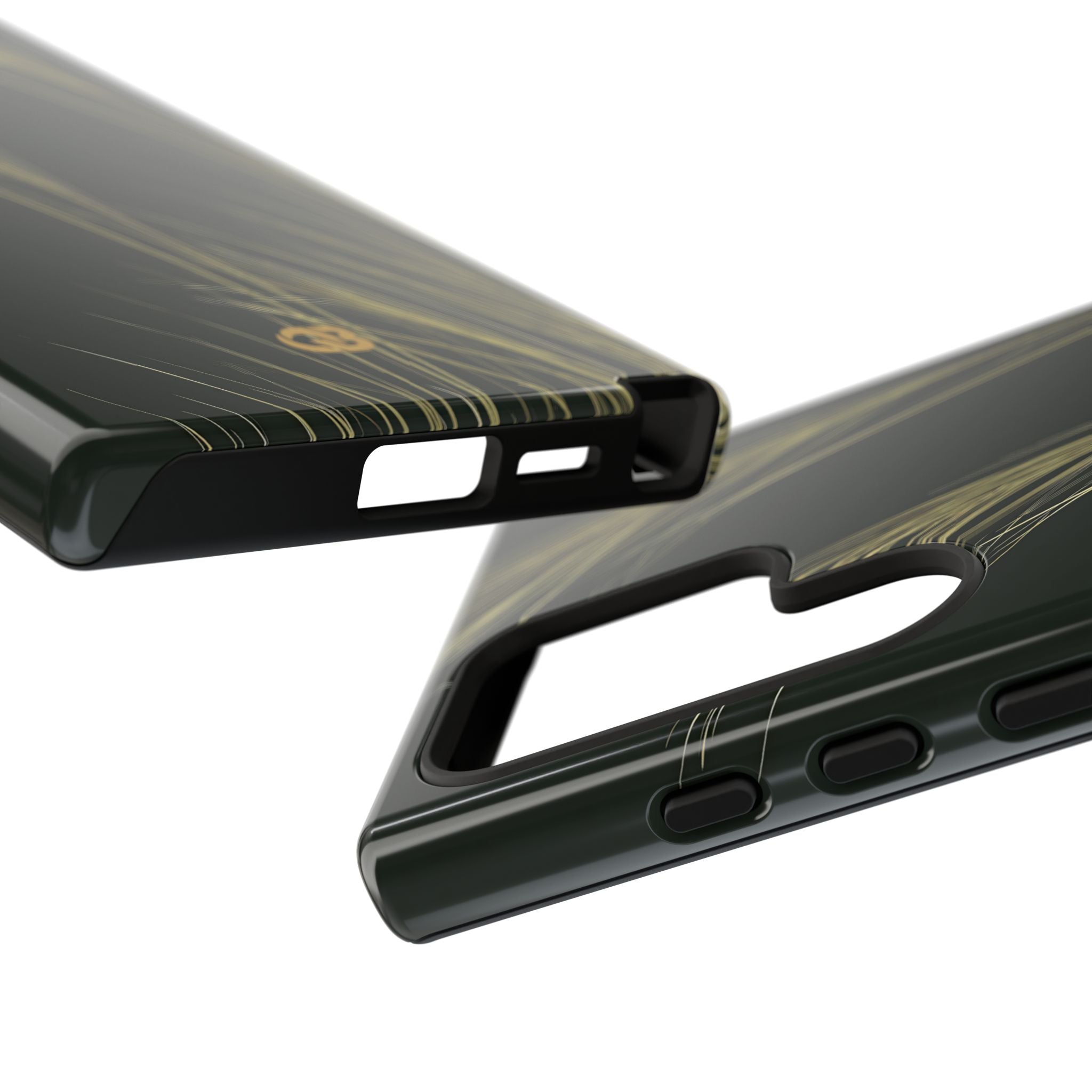 Green Tough Phone Case for Samsung - Midnight Gilded Grass
