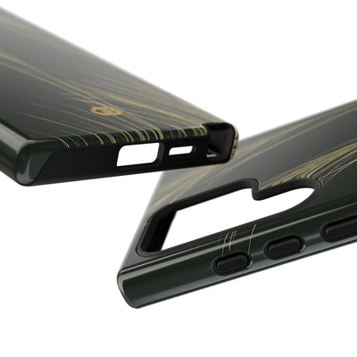 Green Tough Phone Case for Samsung - Midnight Gilded Grass