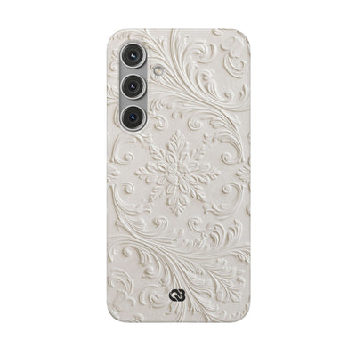 Ivory Baroque Relief · Lite Phone Case for Samsung · White
