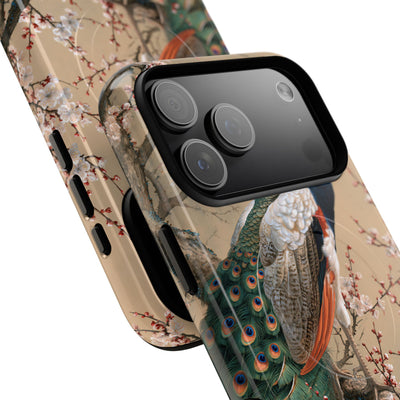 Imperial Peacock Blossom · Tough 2.0 Magnetic Phone Case for iPhone · Beige