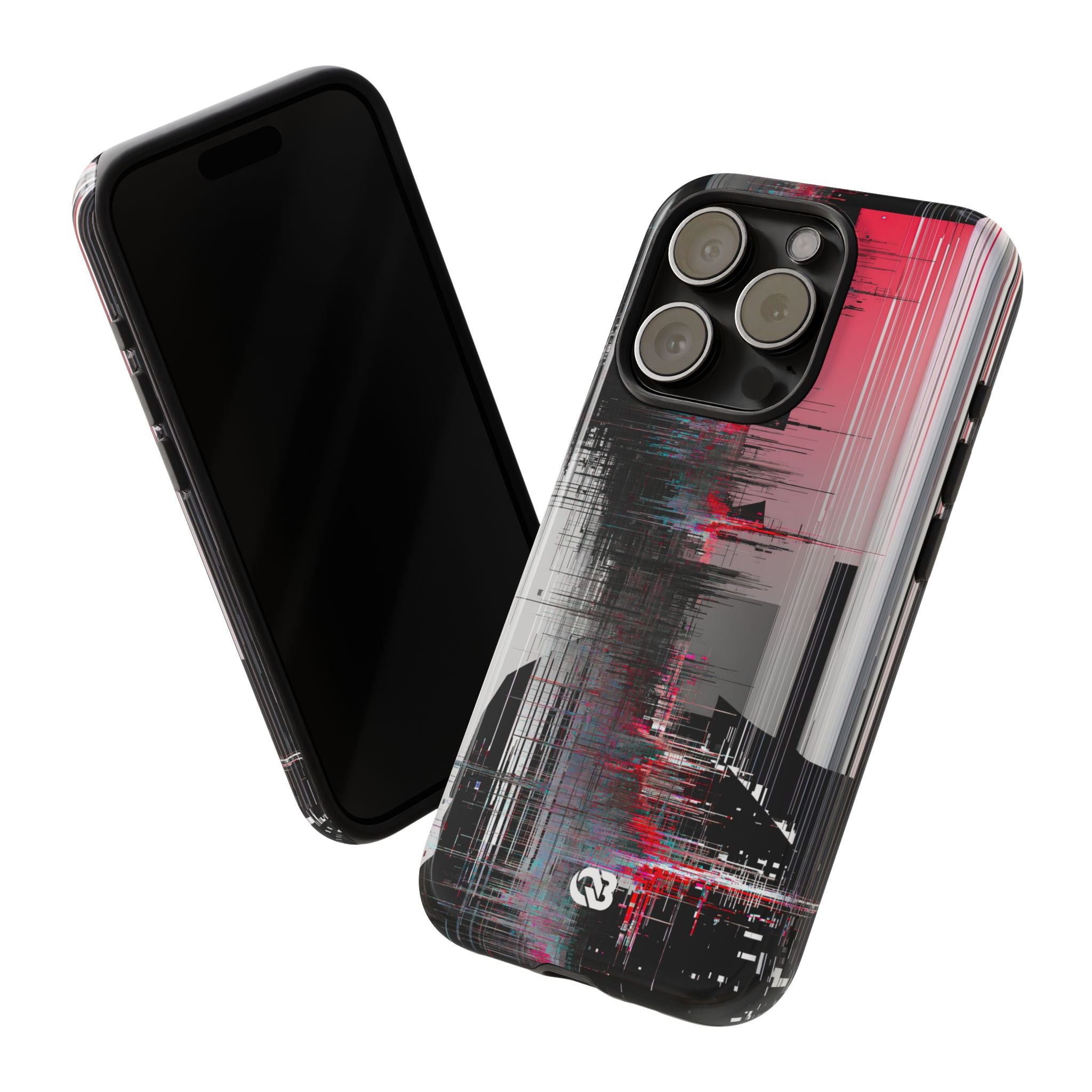 Black Tough Phone Case for iPhone - Crimson Data Leak