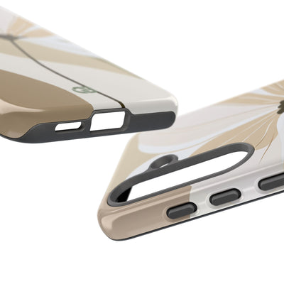 Beige Tough Phone Case for Samsung - Sage Linen Magnolia