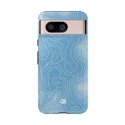 Glacial Basin Topo · Tough Phone Case for Pixel ·  Blue