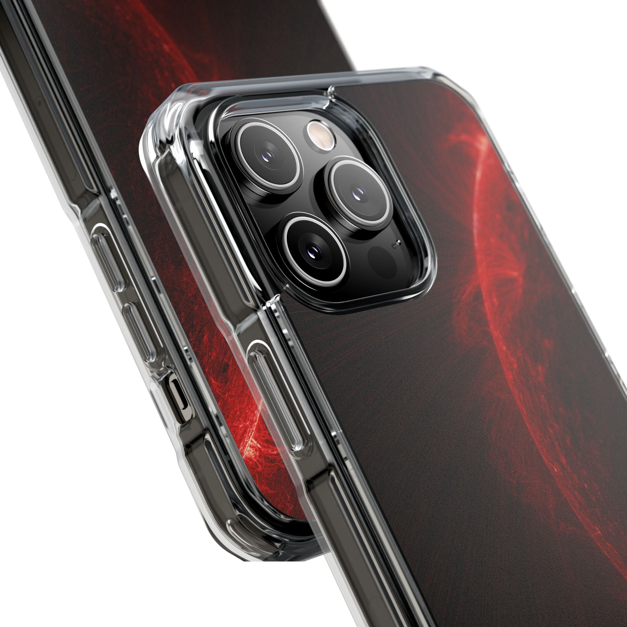 Red Impact MagSafe Phone Case for iPhone - Solar Crimson Flare
