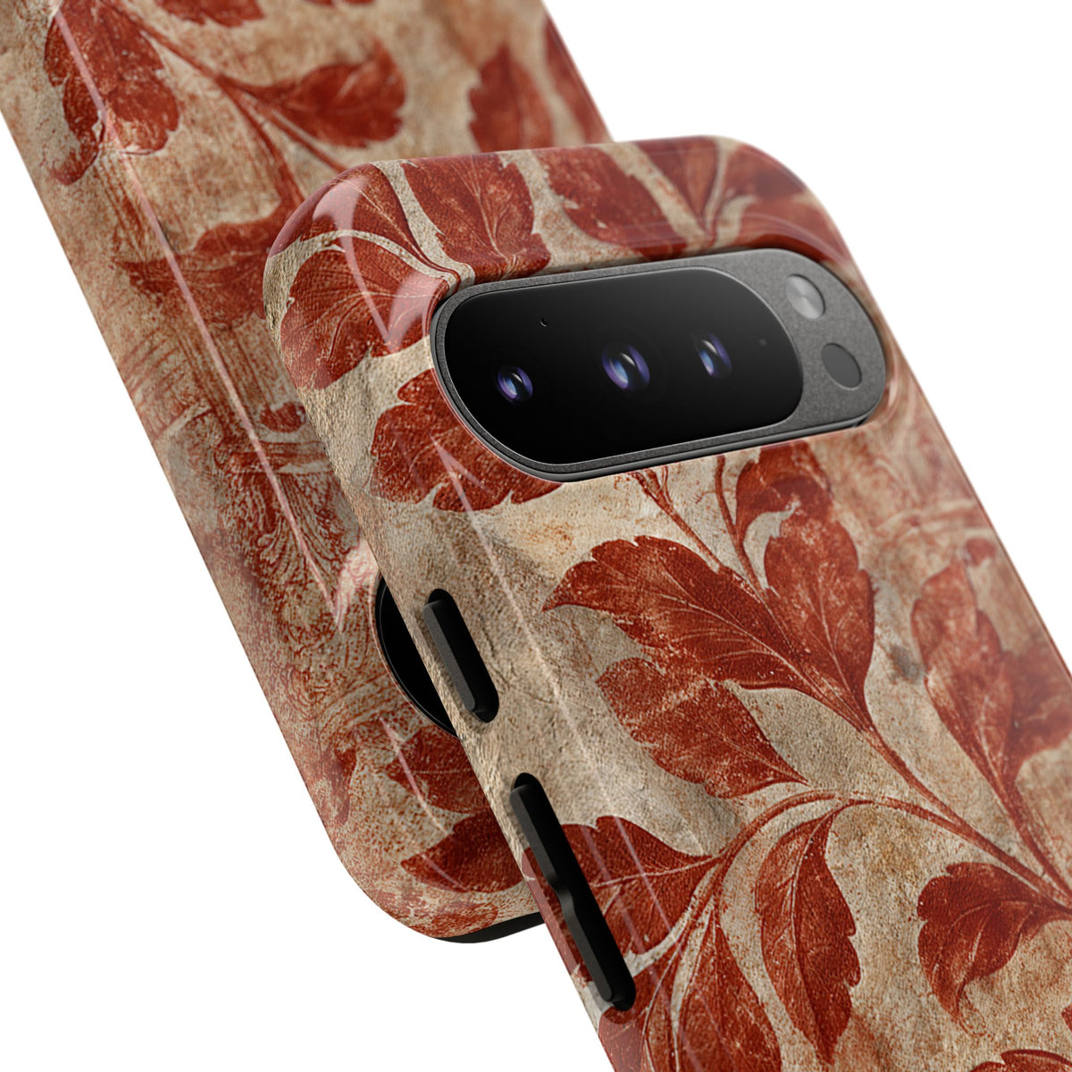 Terracotta Botanical Fresco · Tough Phone Case for Pixel ·  Red