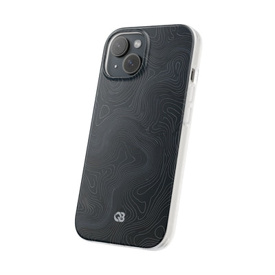 Black Lite Phone Case for iPhone - Obsidian Ridge Topo