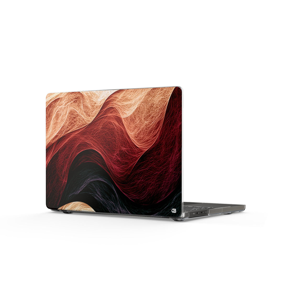 Ember Wave Dispersion · Clear Hard Case for MacBook · Red