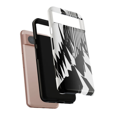 White Tough Phone Case for Google Pixel - Shattered Vector Spire