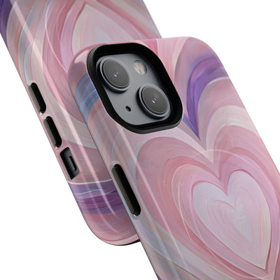 Lavender Pulse Hearts · Tough+ Magsafe