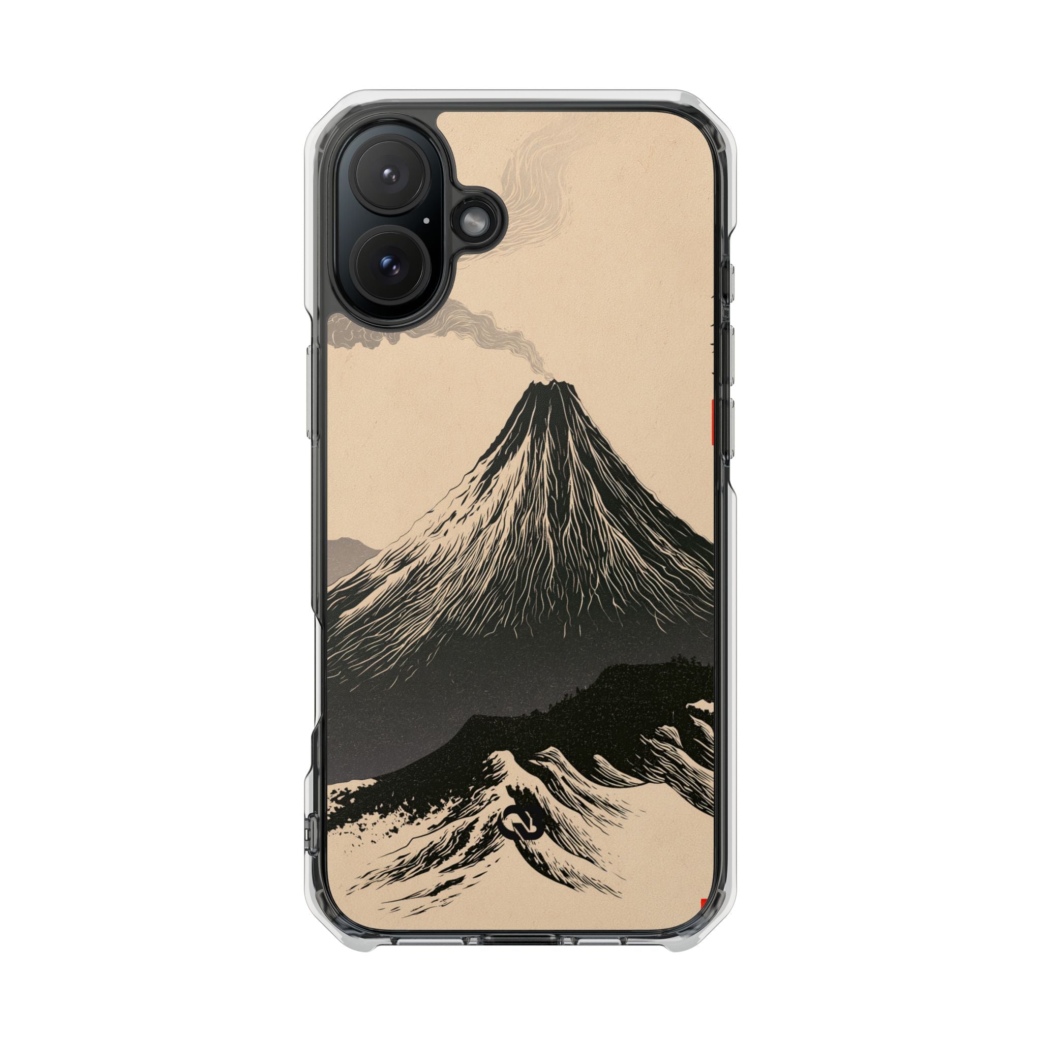 Beige Impact MagSafe Phone Case for iPhone - Obsidian Ink Summit